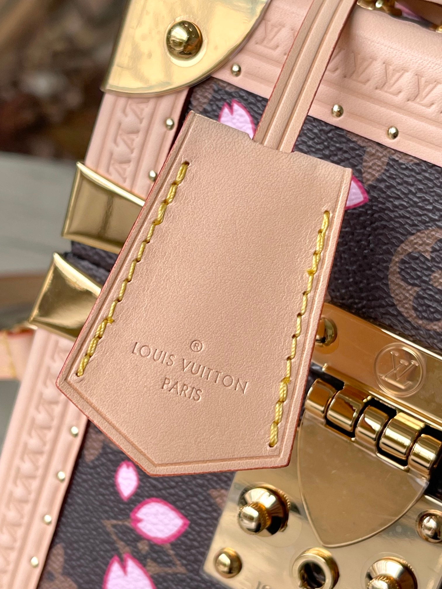 Floral Trunk Crossbody – Vintage-Inspired Box Bag with Gold Accents