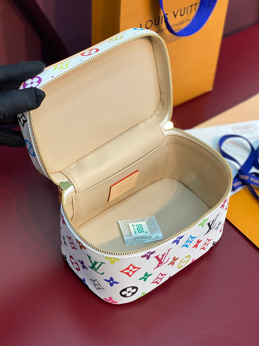 Multicolor Monogram Vanity Bag – Luxury Mini Handbag with Top Handle